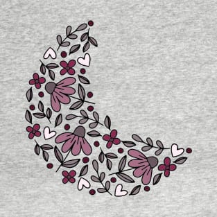 Floral/Heart Moon T-Shirt